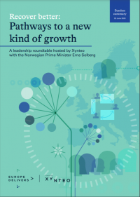 Europe Delivers cover - Recover better - pathways to a new kind of growth