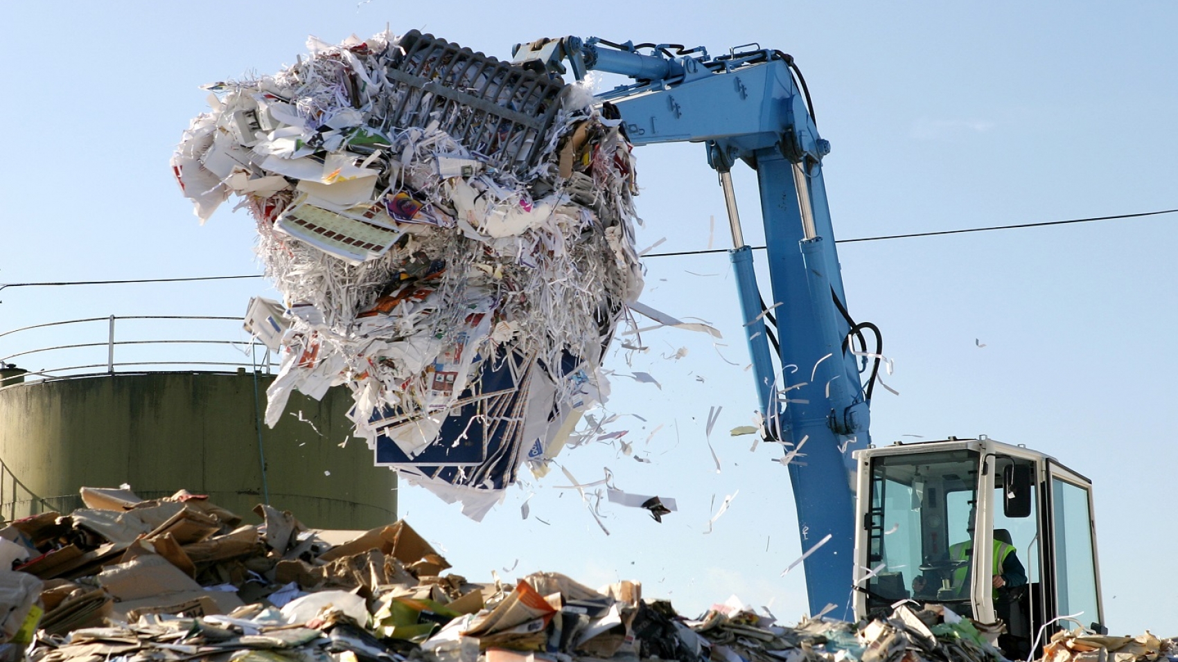 Plastic Waste Dump with Machine