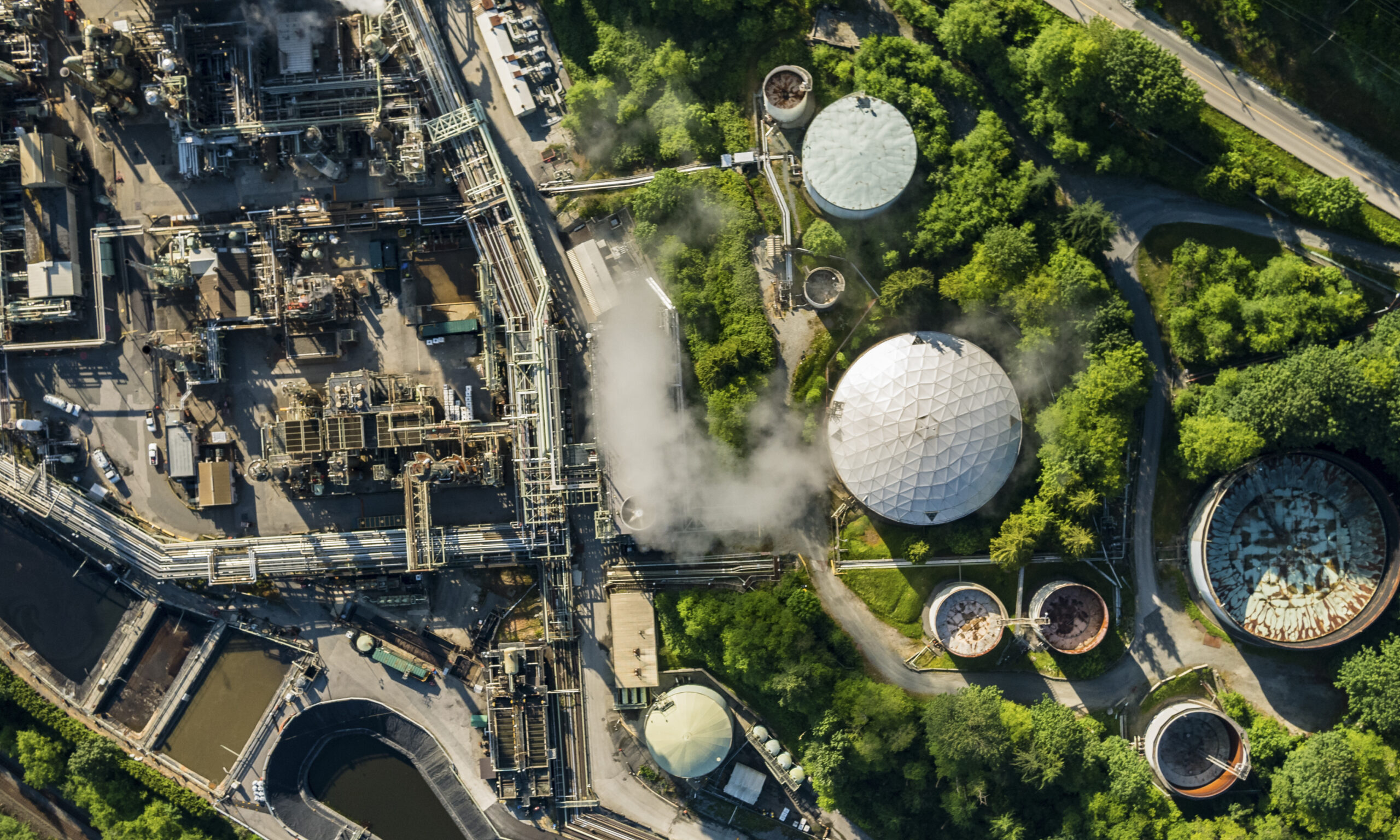 Air shot of an industrial estate